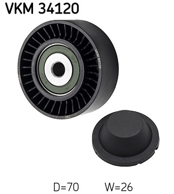 Styrrulle, drivrem, Vänster övre Skf VKM 34120 SKF
