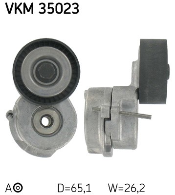 Spännrulle, Drivrem, Vänster undre, Mitt, Vänster Skf VKM 35023 SKF