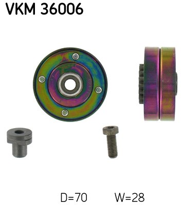Styrrulle, drivrem, Mitt, Vänster Skf VKM 36006 SKF