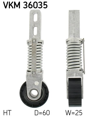 Spännrulle, Drivrem, Mitt till höger, Mitt, Höger Skf VKM 36035 SKF