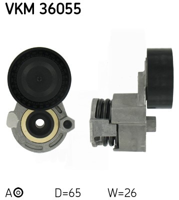 Spännrulle, Drivrem, Mitt till höger, Mitt, Upptill SKF