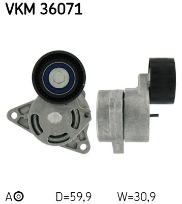 Spännrulle, Drivrem, Höger upptill, Upptill, Mitt Skf VKM 36071 SKF