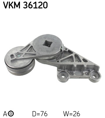 Spännrulle, Drivrem, Vänster övre, Mitt till vänster, Upptill, Mi SKF