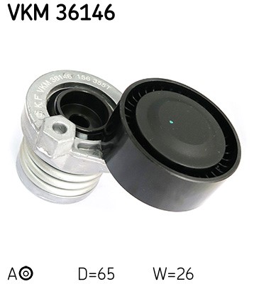Spännrulle, Drivrem, Höger upptill, Höger nedtill, Mitt, Höger Sk SKF