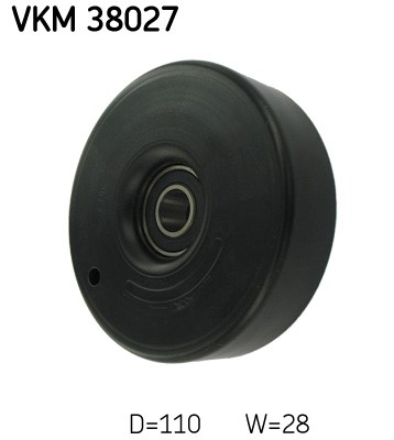 Styrrulle, drivrem, Vänster övre, Mitt till vänster, Vänster, Ned SKF