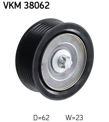 Styrrulle, drivrem, Vänster övre, Mitt till vänster, Upptill, Vän SKF