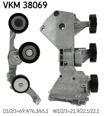 Spännrulle, Drivrem, Höger, Vänster Skf VKM 38069 SKF