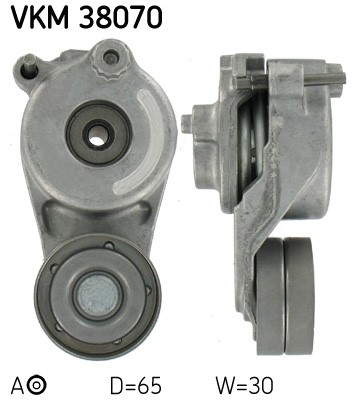 Spännrulle, Drivrem, Höger nedtill, Nedre, Höger, Upptill Skf VKM SKF