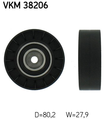 Styrrulle, drivrem, Höger upptill, Mitt, Upptill Skf VKM 38206 SKF