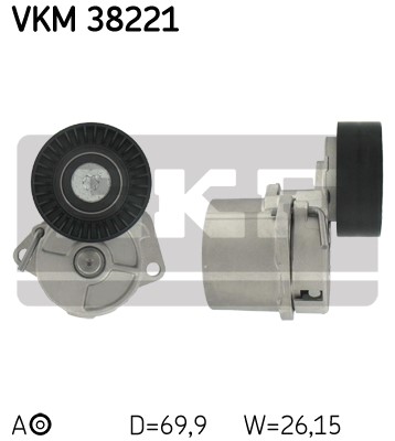 Spännrulle, Drivrem, Höger upptill, Mitt till höger, Höger, Mitt SKF Spännrulle, Drivrem, Höger upptill, Mitt till höger, Höger, Mitt SKF