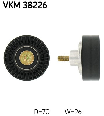 Styrrulle, drivrem, Vänster övre, Upptill Skf VKM 38226 SKF