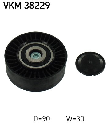 Styrrulle, drivrem, Mitt till vänster, Nedre Skf VKM 38229 SKF