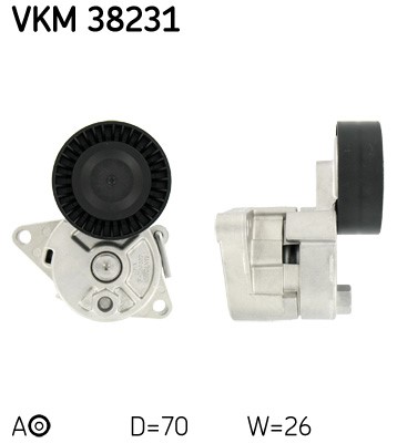 Spännrulle, Drivrem, Mitt till höger, Höger, Mitt Skf VKM 38231 SKF