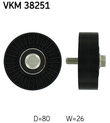 Styrrulle, drivrem, Mitt till höger, Höger upptill, Mitt, Höger S SKF Styrrulle, drivrem, Mitt till höger, Höger upptill, Mitt, Höger S SKF