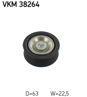 Styrrulle, drivrem, Vänster övre, Vänster undre, Vänster Skf VKM  SKF