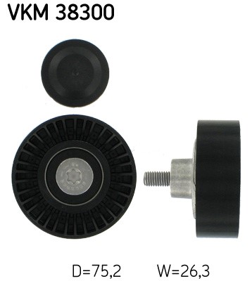 Styrrulle, drivrem, Vänster övre, Vänster undre Skf VKM 38300 SKF