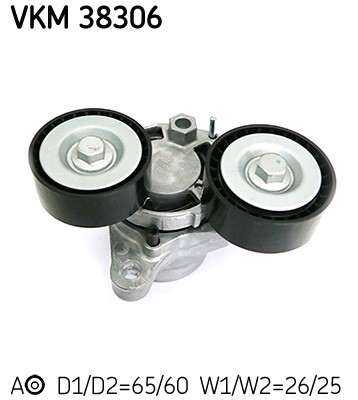Spännrulle, Drivrem, Höger upptill, Mitt till höger, Mitt, Upptil SKF
