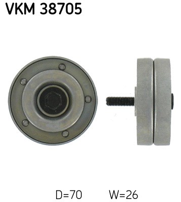 Styrrulle, drivrem, Mitt Skf VKM 38705 SKF
