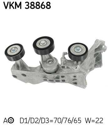 Spännrulle, Drivrem, Höger Skf VKM 38868 SKF