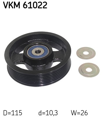 Styrrulle, drivrem, Höger nedtill Skf VKM 61022 SKF