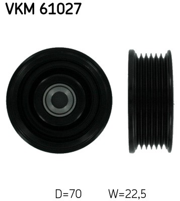 Styrrulle, drivrem, Upptill Skf VKM 61027 SKF