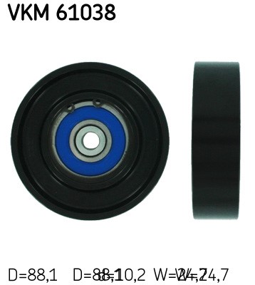 Styrrulle, drivrem, Nedre Skf VKM 61038 SKF
