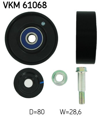 Styrrulle, drivrem, Upptill SKF
