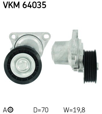 Spännrulle, Drivrem, Vänster undre, Mitt Skf VKM 64035 SKF