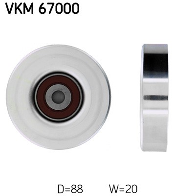 Styrrulle, drivrem, Nedre Skf VKM 67000 SKF
