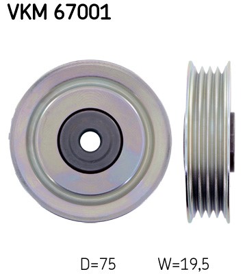 Styrrulle, drivrem, Upptill Skf VKM 67001 SKF