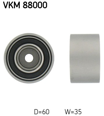 Styrrulle, kamrem, Vänster undre, Vänster övre Skf VKM 88000 SKF