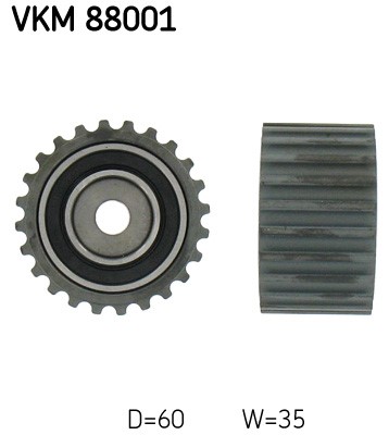 Styrrulle, kamrem, Höger nedtill Skf VKM 88001 SKF