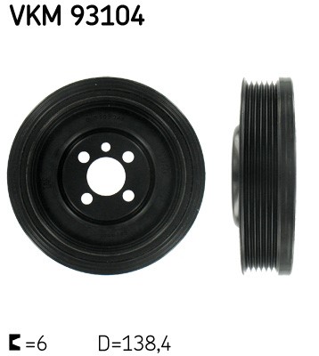 Remskiva, vevaxel Skf VKM 93104 SKF