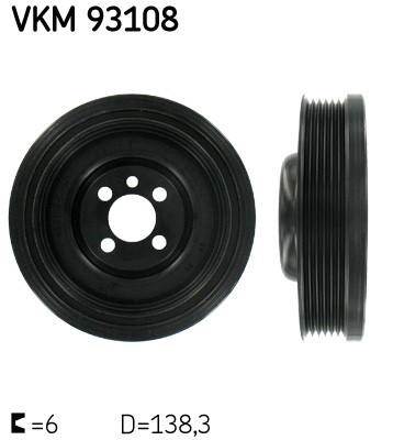 Remskiva, vevaxel Skf VKM 93108 SKF