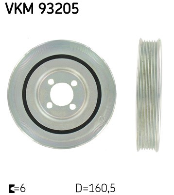 Remskiva, vevaxel Skf VKM 93205 SKF