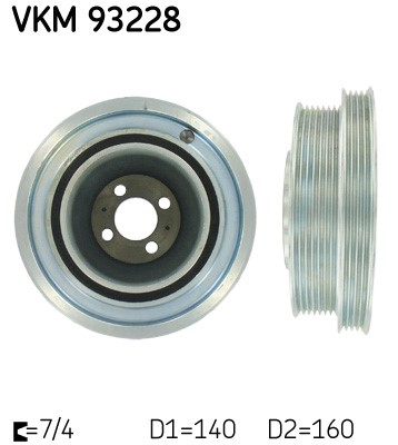 Remskiva, vevaxel Skf VKM 93228 SKF
