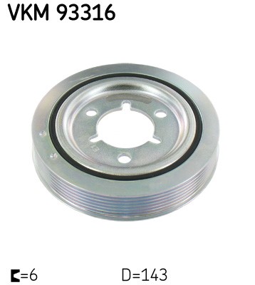 Remskiva, vevaxel 70A Skf VKM 93316 SKF