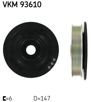Remskiva, vevaxel Skf VKM 93610 SKF Remskiva, vevaxel Skf VKM 93610 SKF