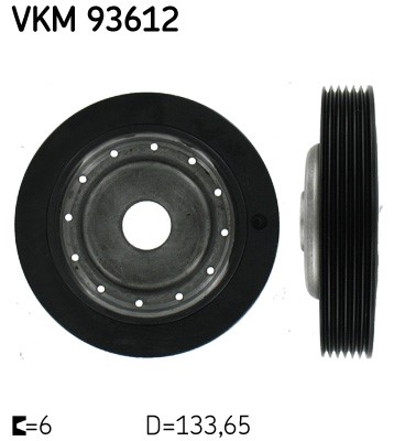 Remskiva, vevaxel Skf VKM 93612 SKF