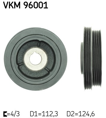 Remskiva, vevaxel Skf VKM 96001 SKF