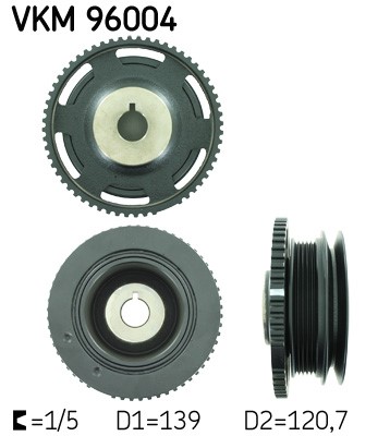 Remskiva, vevaxel Skf VKM 96004 SKF