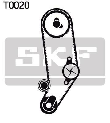 Kamremskit med vattenpump Skf VKMC 01031 SKF