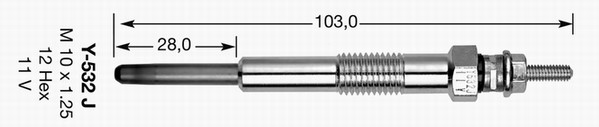 Glödstift 11,0V Ngk 7782 NGK