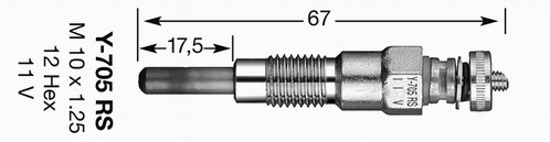 Glödstift 11,0V Ngk 1249 NGK
