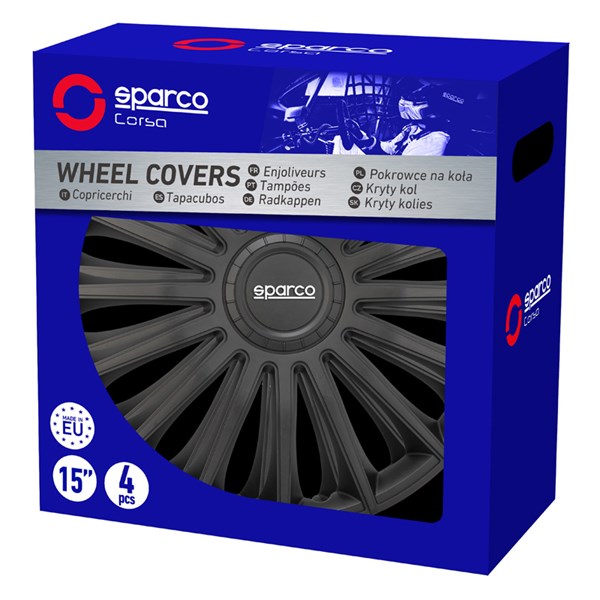 Navkapslar Hjulsidor, Universal Sparco SP 1392BK