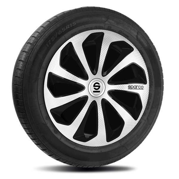Navkapslar Hjulsidor, Universal Sparco SP 1475SVBKC Navkapslar Hjulsidor, Universal Sparco SP 1475SVBKC