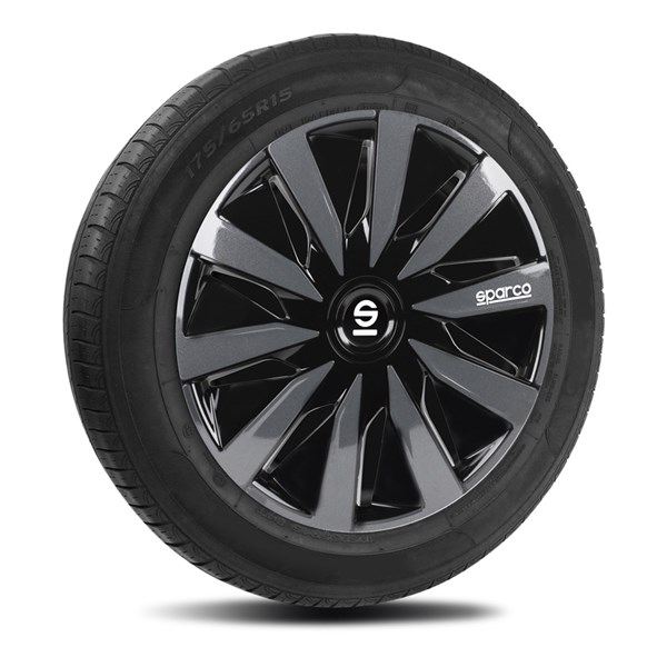 Navkapslar Hjulsidor, Universal Sparco SP 1491BKGR Navkapslar Hjulsidor, Universal Sparco SP 1491BKGR