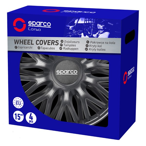 Navkapslar Hjulsidor, Universal Sparco SP 1496GR Navkapslar Hjulsidor, Universal Sparco SP 1496GR