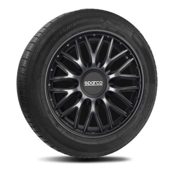 Navkapslar Hjulsidor, Universal Sparco SP 1496GRBK Navkapslar Hjulsidor, Universal Sparco SP 1496GRBK