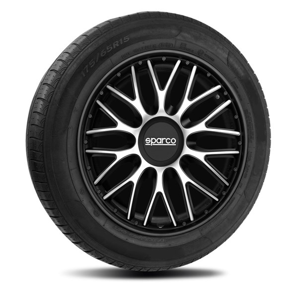 Navkapslar Hjulsidor, Universal Sparco SP 1496SVBK Navkapslar Hjulsidor, Universal Sparco SP 1496SVBK
